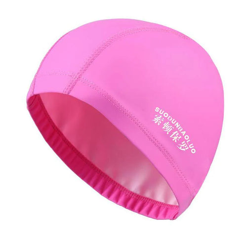 Waterproof PU Fabric Swim Cap Swimming Pool Accessories Water Sport