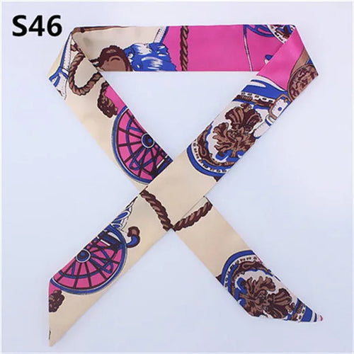 47 Colors Brand Bandana Small Silk Bag Scarf Women Head Hijab Scarf