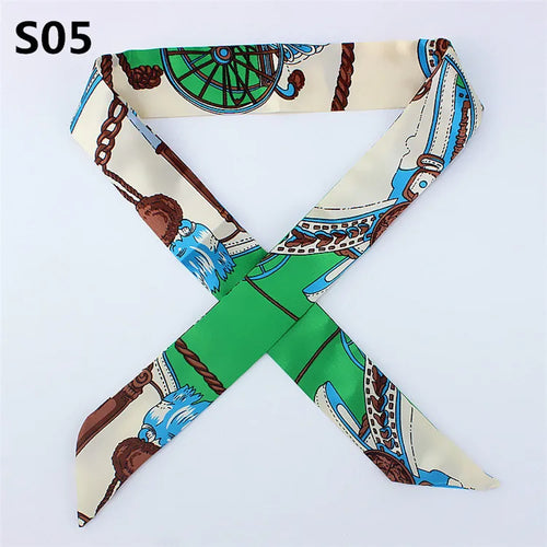 47 Colors Brand Bandana Small Silk Bag Scarf Women Head Hijab Scarf