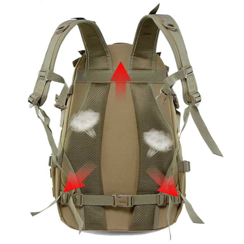 40L Camping Backpack Men's Bag Travel Bags Tactical Molle Climbing