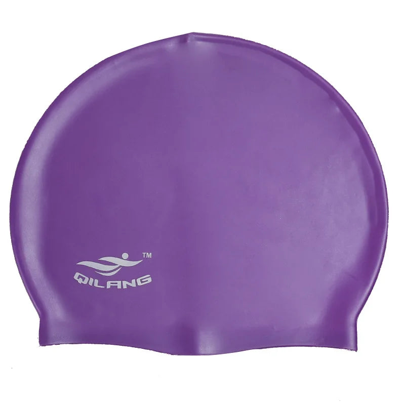 Waterproof Silicone Swim Caps Women Men High Elastic Flexible Protect