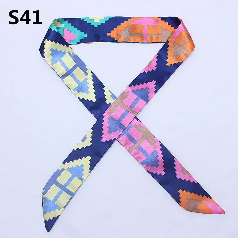 47 Colors Brand Bandana Small Silk Bag Scarf Women Head Hijab Scarf