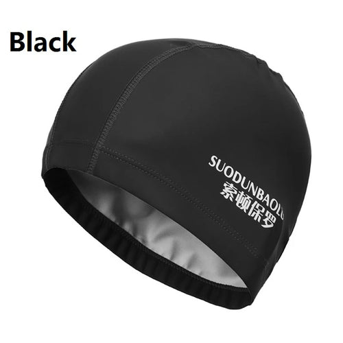 Waterproof PU Fabric Swim Cap Swimming Pool Accessories Water Sport