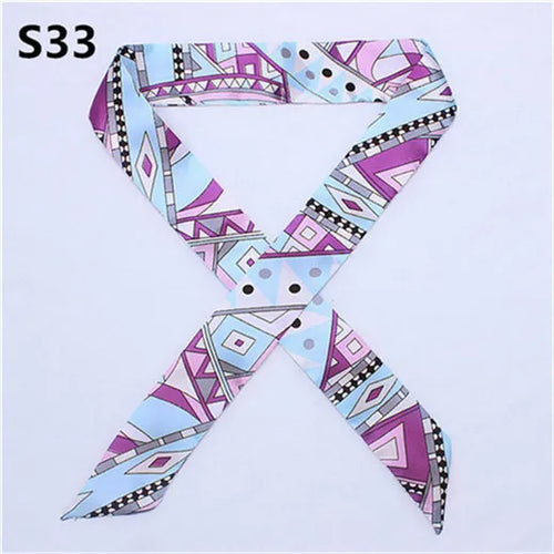 47 Colors Brand Bandana Small Silk Bag Scarf Women Head Hijab Scarf