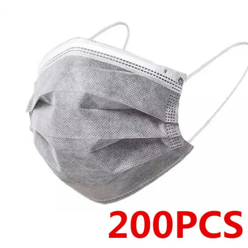 10/50/100/200PCS Disposable Mask Earloop Pink Bule Black White Mouth