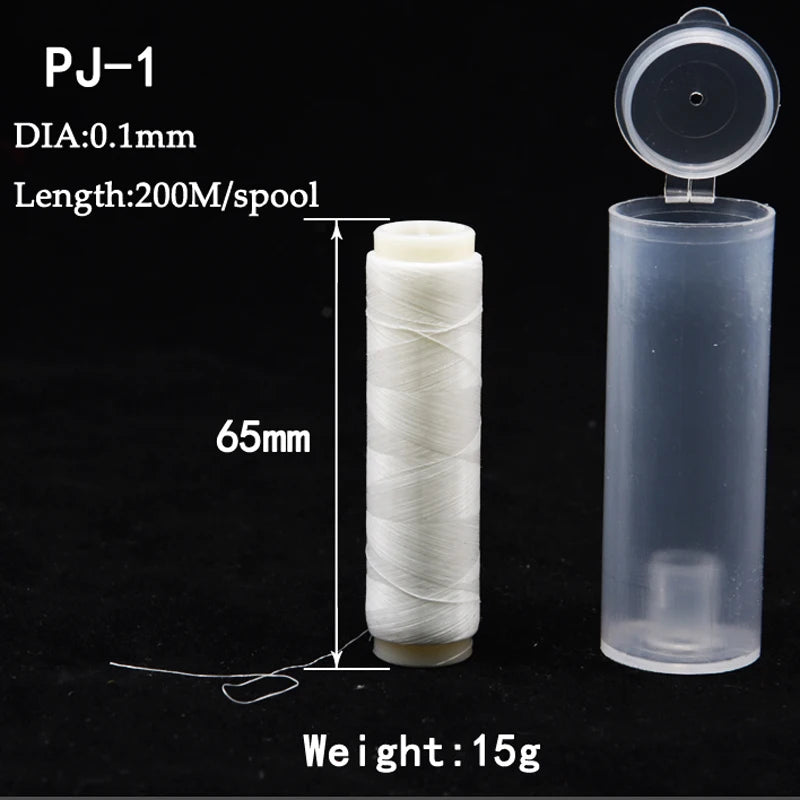 1pc PJ1/2/3/4/5/7 High Tensile Polyester Bait Elastic Thread Spool Sea