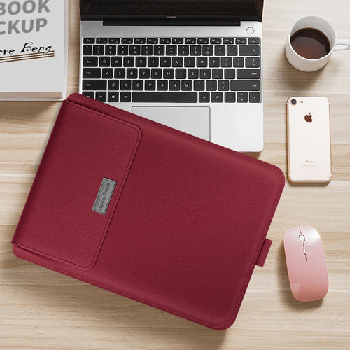 PU Stand Cover For Macbook Pro 16 Case 2023 M3 Laptop Sleeve For
