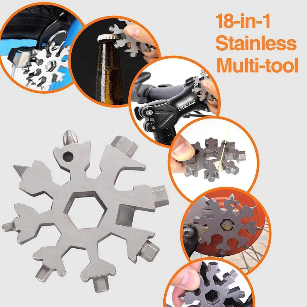 18-in-1 Snowflake Multi Tool Outdoor Camping Travel Camping Adventure