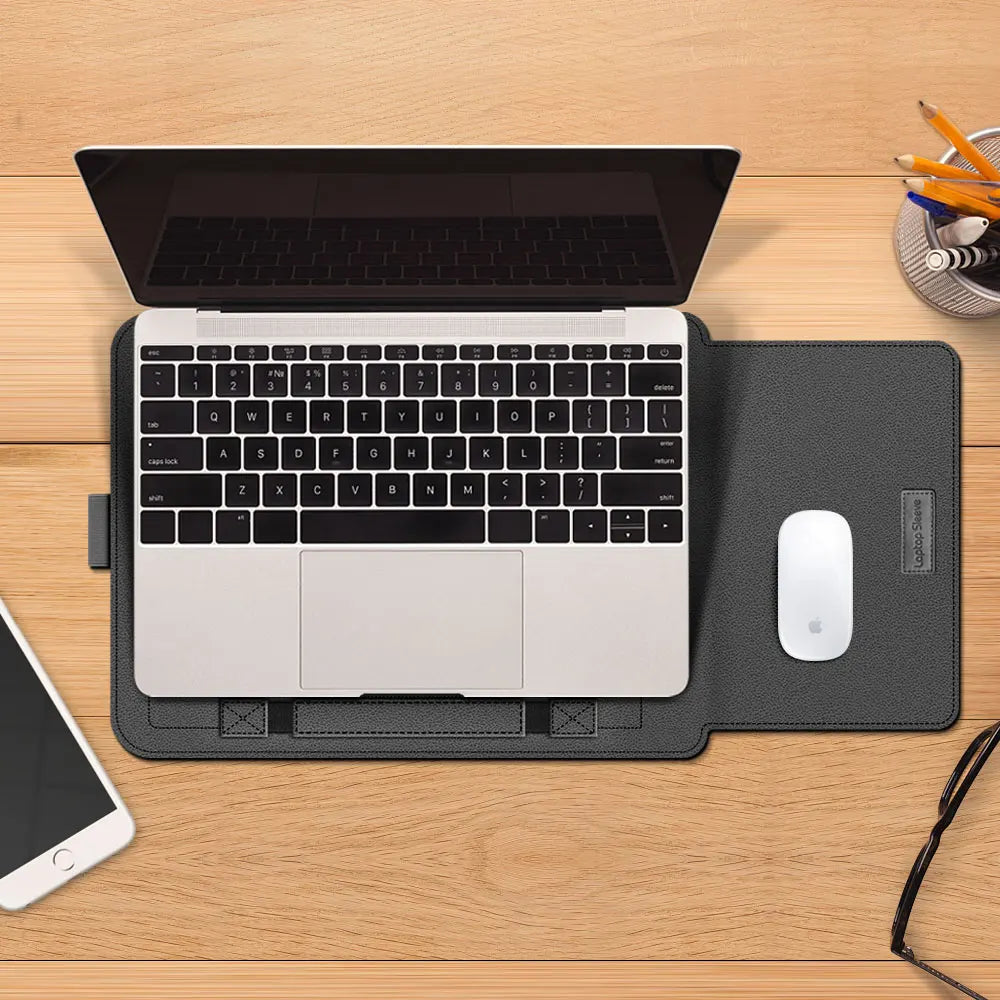 PU Stand Cover For Macbook Pro 16 Case 2023 M3 Laptop Sleeve For