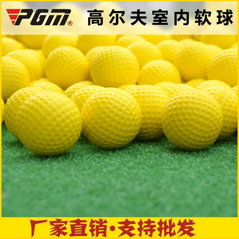 10Pcs Yellow PU Foam Golf Balls Sponge Elastic Indoor Outdoor Practice