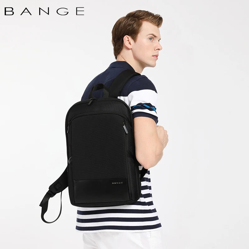 BANGE Slim Men Business Expandable Waterproof 15.6" Laptop Backpack