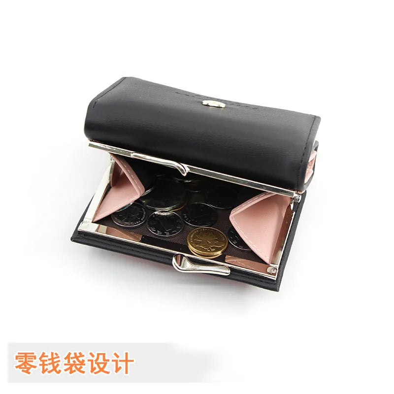 Small Women Wallet loving heart Short Women's Wallet Card Holder Girls