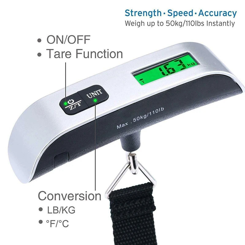 50kg 10g Digital Scale Electronic Balance Kitchen Luggage Hanging