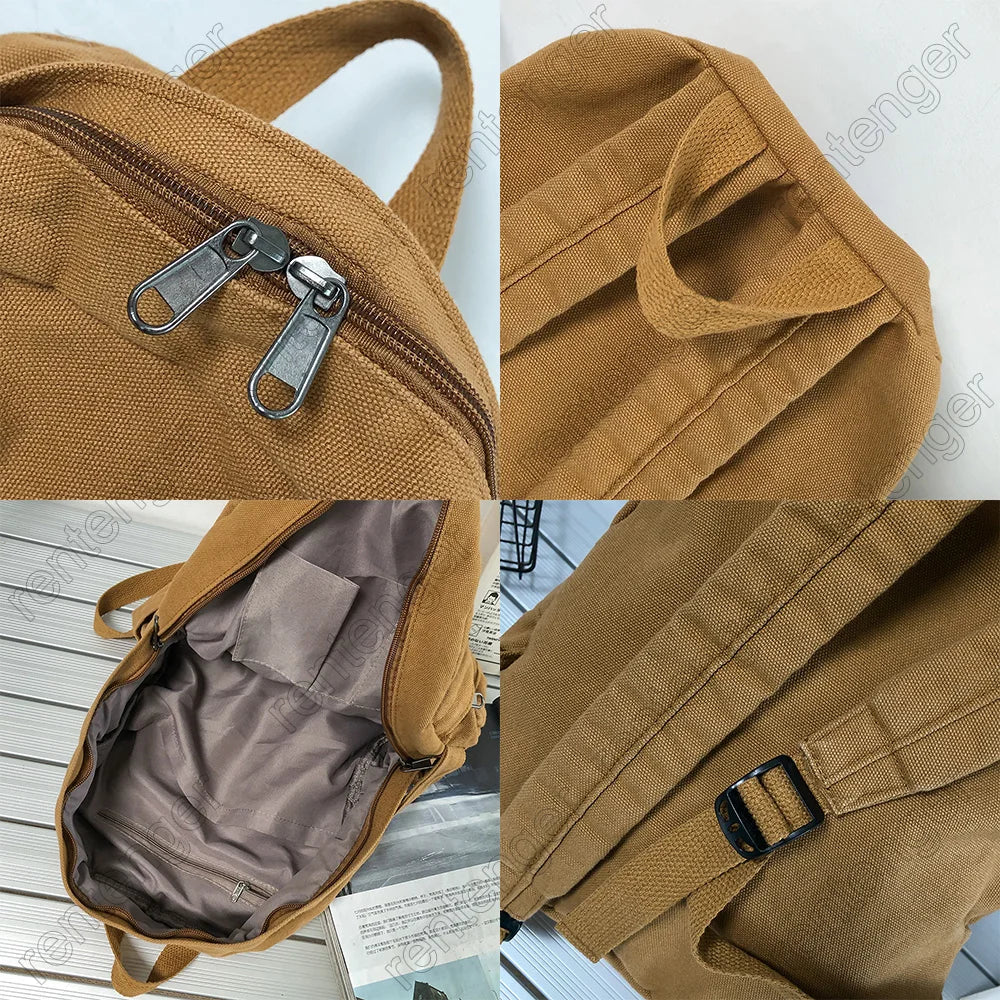 Girl Fabric School Bag New Fashion College Student Vintage Women