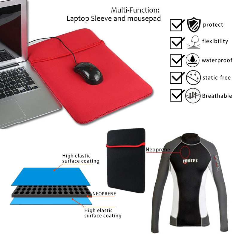 Laptop Bag Tablet Sleeve 7/8/9/10/11/12/13.3/14/15 Inch Neoprene Pouch