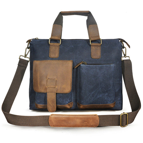 Men Real Leather Antique Design Travel Business Executive Briefcase