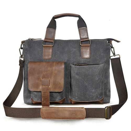 Men Real Leather Antique Design Travel Business Executive Briefcase