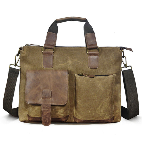 Men Real Leather Antique Design Travel Business Executive Briefcase