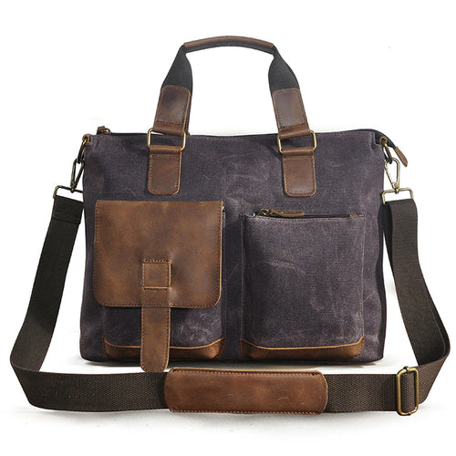 Men Real Leather Antique Design Travel Business Executive Briefcase