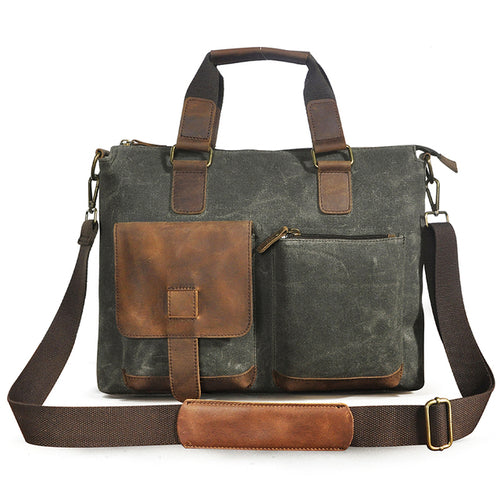 Men Real Leather Antique Design Travel Business Executive Briefcase