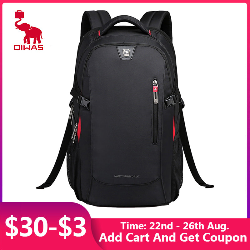 OIWAS School Bags 14 Inch Laptop Backpacks Waterproof Nylon 29L Casual