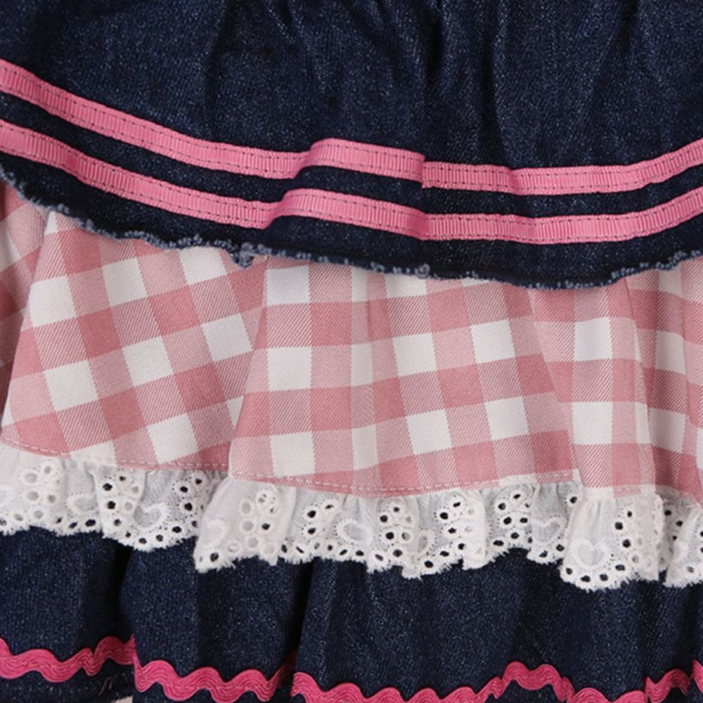 Preppy Style Lolita Kawaii Skirts Japanese Sweet Mini Women Harajuku