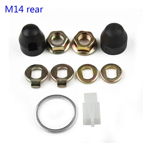 E-Bike Hub Motor Axle M12/M14 Lock Nut & Lock Washer & Spacer & Nut