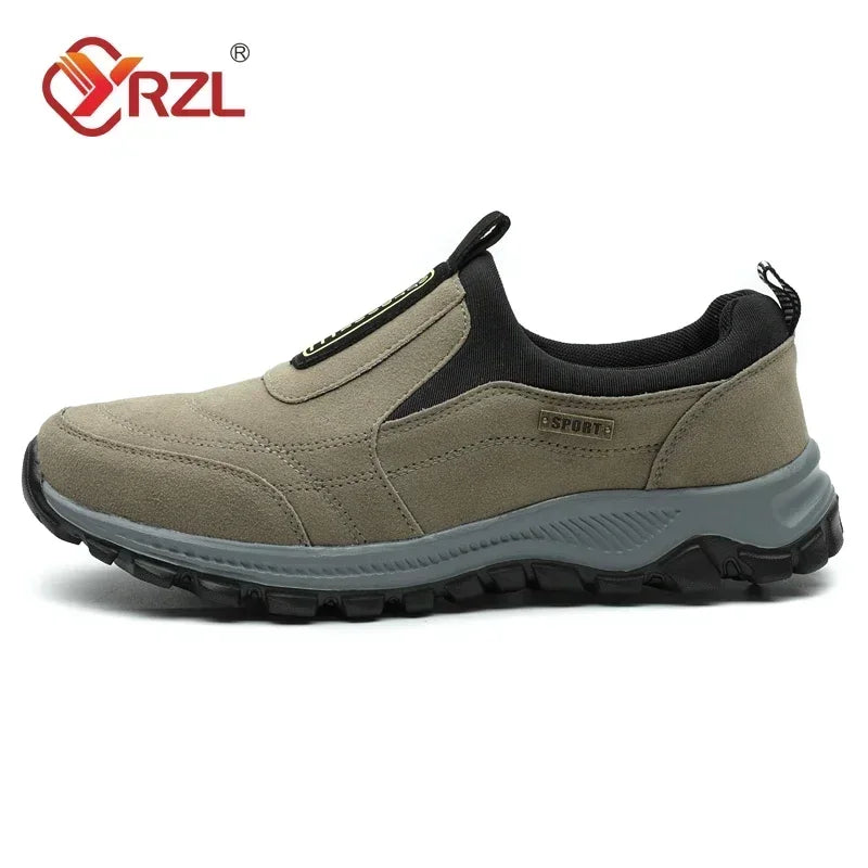YRZL Outdoor Hiking Shoes Men Sneakers Slip on Casual Men Shoes
