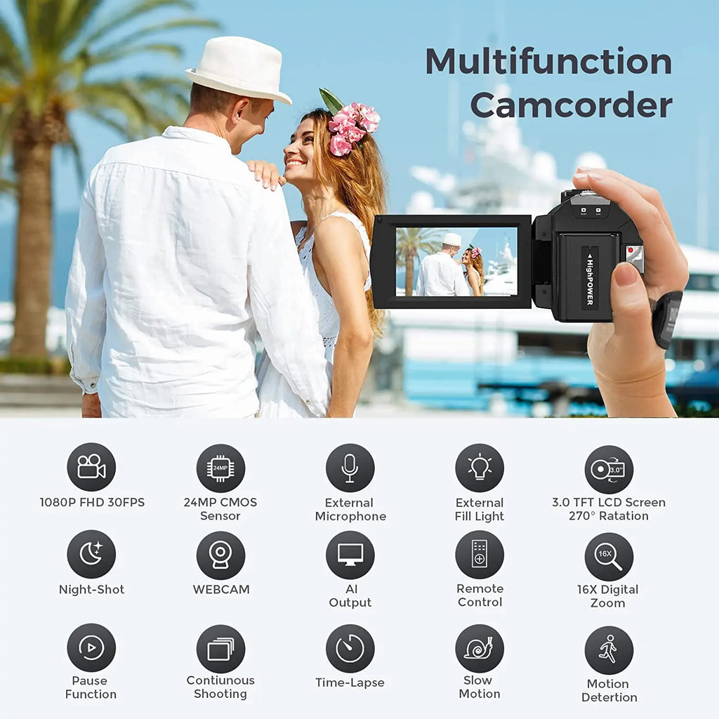 Digital Camera Photographic Cameras With 3.0 Inch Rotating Screen