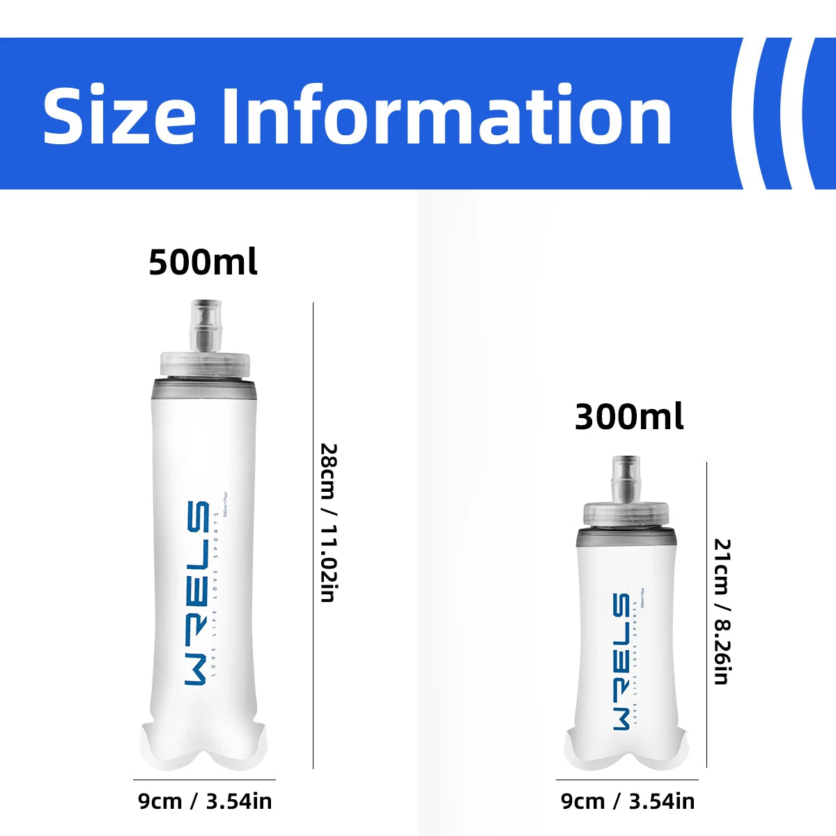 1pc New Large Caliber Soft Water Bottle Collapsible Convenient Sports