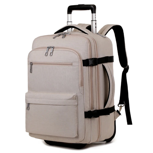 Rolling Backpack Carry On Luggage, Travel Laptop Backpack with Wheels