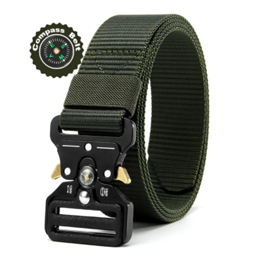 Men's Belt Outdoor Multi Function Compass Belt High Quality Canvas For