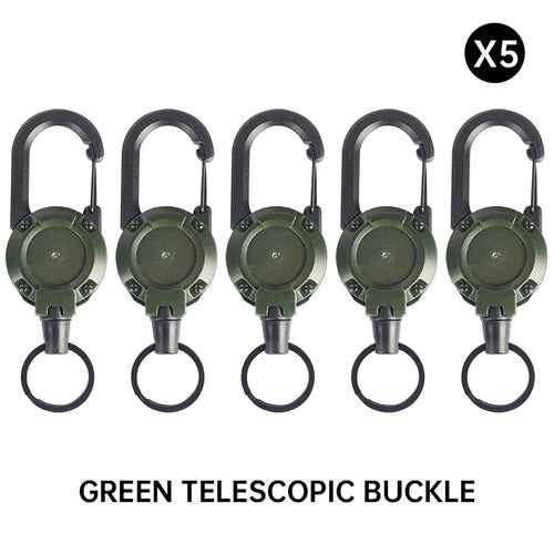 Adjustable key chain adopts steel wire rope anti-fall easy to pull