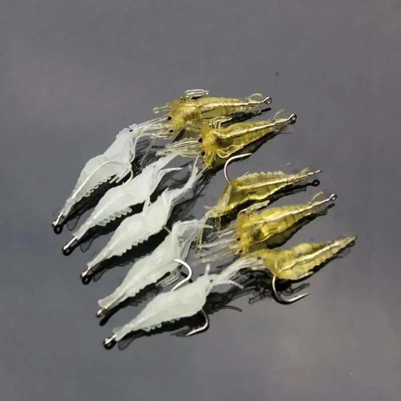 20PCS Isca Artificial Soft Shrimp Lure Worm For Fishing Bait 1.3g/4cm