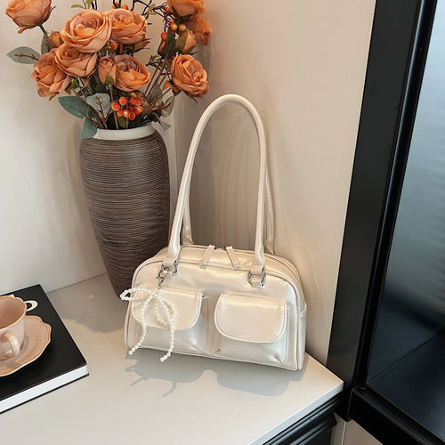 Fashionable Underarm Bow Bag for Women 2024 Korean Edition New Simple