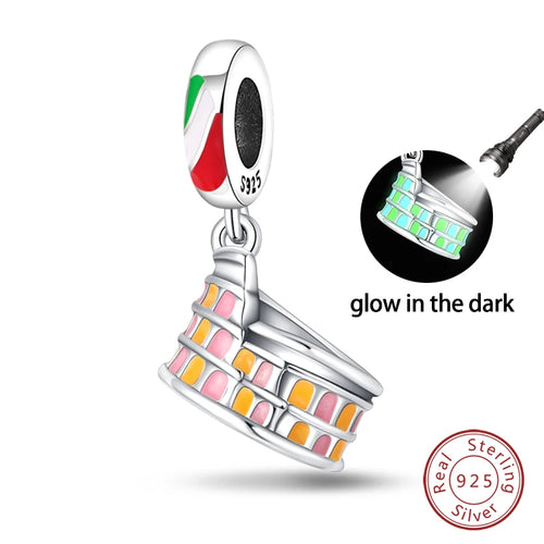 925 Sterling Silver Chameleon Luminous Firefly Butterfly Charms Beads