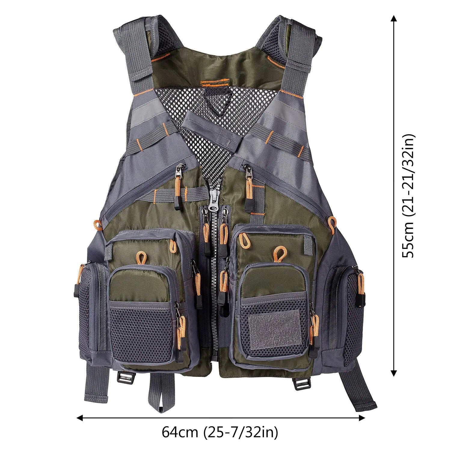 Breathable Fishing Vest Outdoor Sports Fly Swimming Adjustable Vest