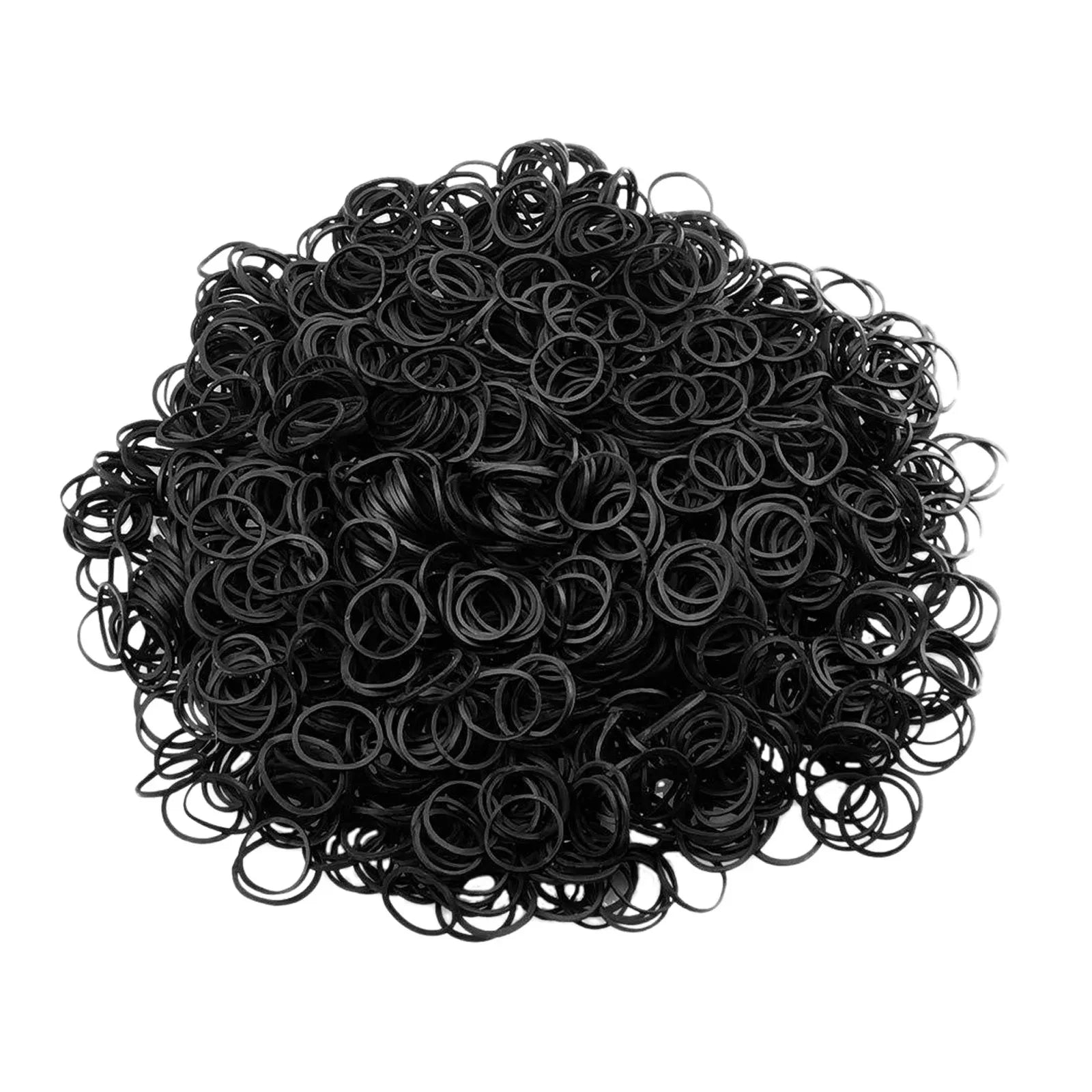 1000pcs Black Small Rubber Band Hair Ring High Elastic Rubber Band