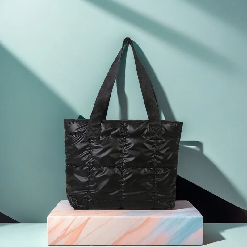 Fashion Ladies Tote Handbags Large Capacity Cotton Padded Shopping Bag