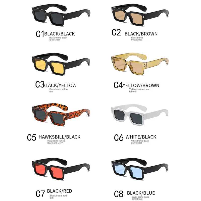 Fashion Retro Thick Leg Square Frame Sunglasses Men Women Popular