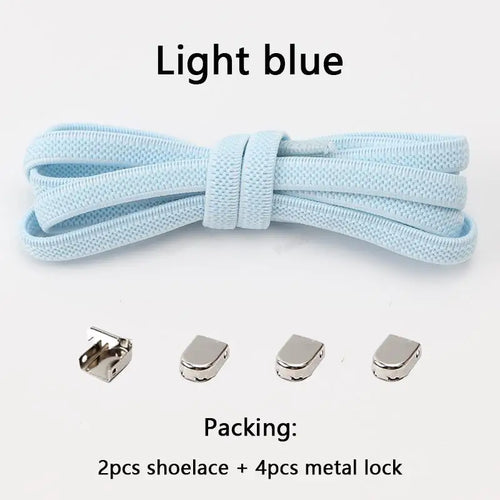 No tie Shoe laces Elastic laces Sneakers Flat Shoelaces without ties