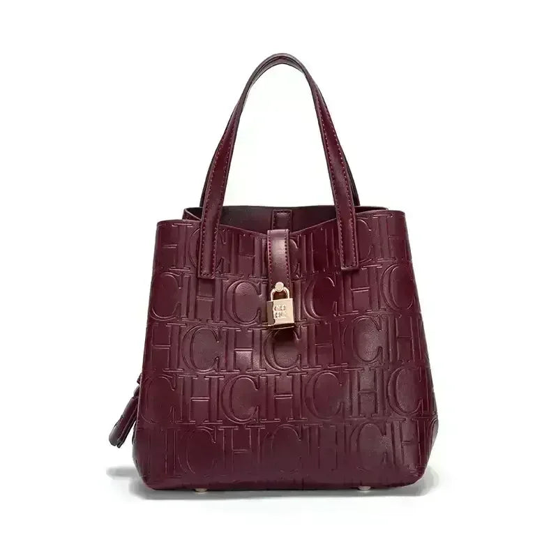 Embossed Ladies Crossbody Bag Letter Printing Design Ladies Handbag