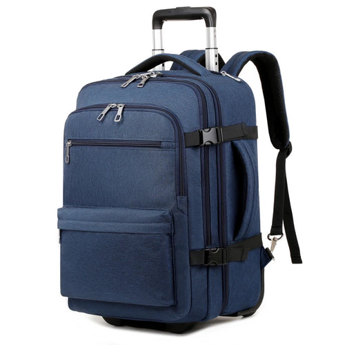 Rolling Backpack Carry On Luggage, Travel Laptop Backpack with Wheels
