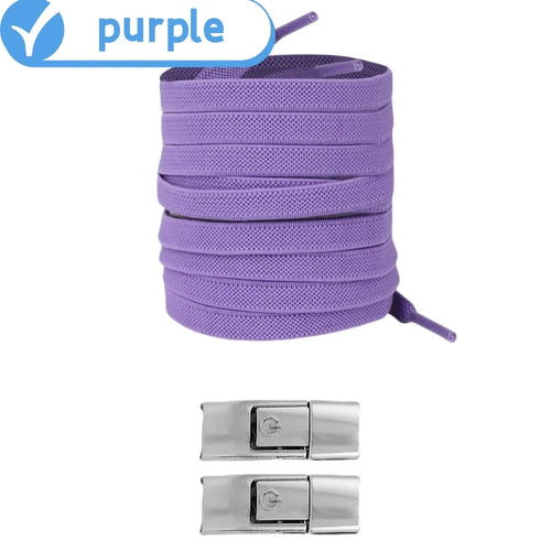 8MM 2023 No Tie Shoe Laces Press Lock Shoelaces Without Ties Elastic