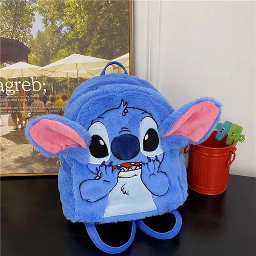 Disney 2025 New Cartoon Plush Doll Shoulder Bag Sweet and Cute Stitch