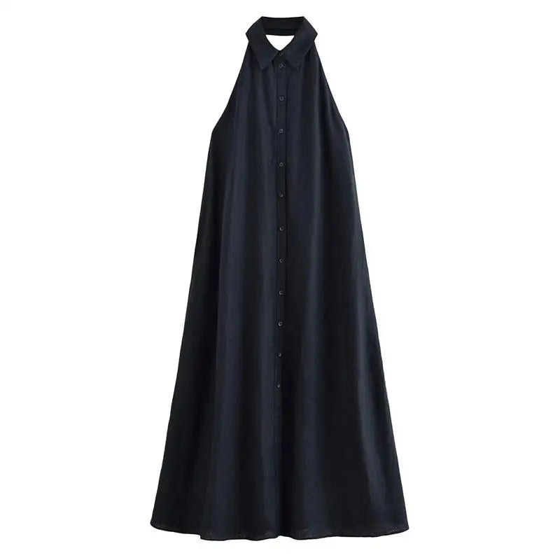 Dresses Summer Women's 2025 New Neck-Hanging Elegant Long Holiday