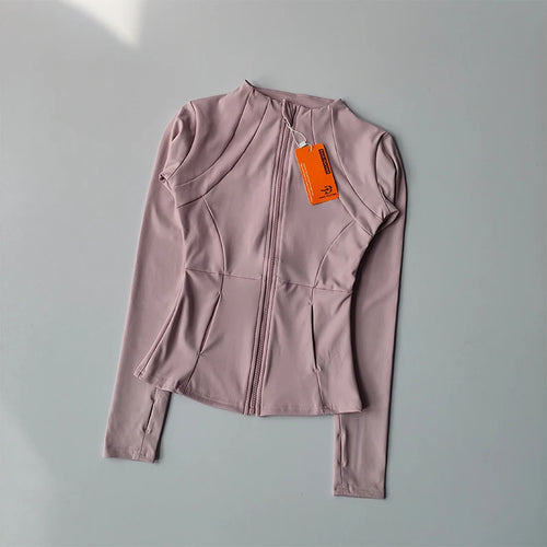 Women Sports Jacket Zip Fitness Yoga Shirt Workout Running Coats Warm