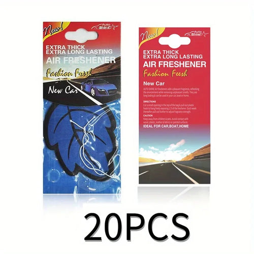 3-60pcs Car Air Freshener Natural Scented Tea Paper Auto Hanging
