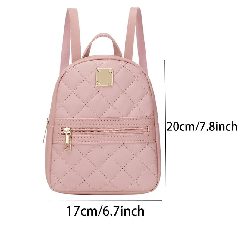 Backpack for women PU leather multifunction crossbody bag ladies phone