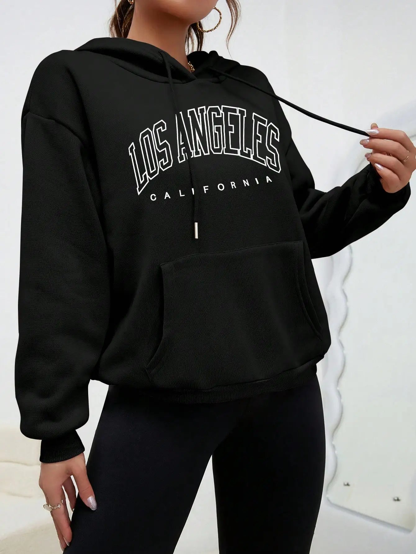 Los Angeles Art Letter Design Women Streetwear American Style Fashion